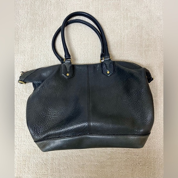 Handbags - Madewell Black Leather Tote Bag